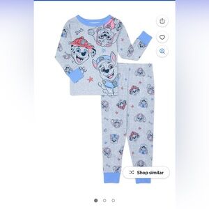 NWT Baby Toddler Kids Paw Patrol Gray Pajamas Set